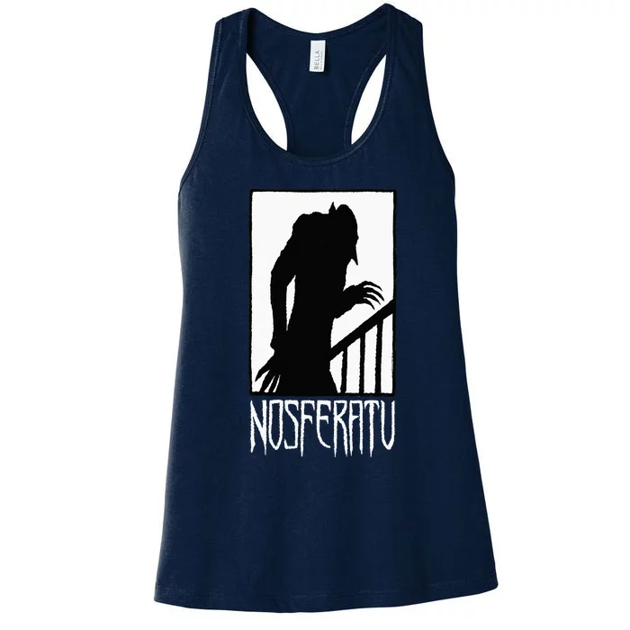 Vampire Monster Shadow Dracula Halloween Women's Racerback Tank