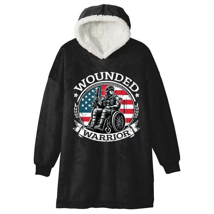 Veteran Military Support Hooded Wearable Blanket