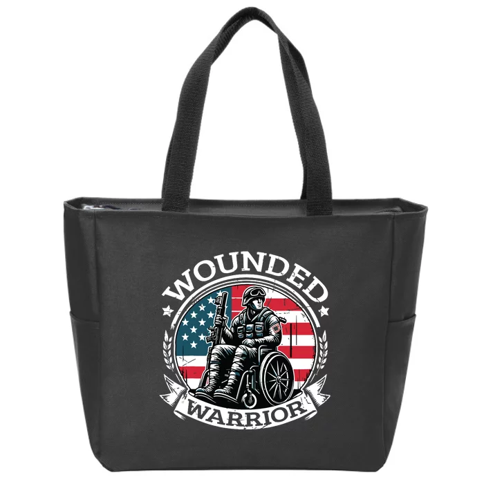 Veteran Military Support Zip Tote Bag