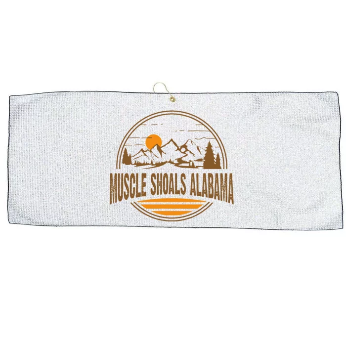 Vintage Muscle Shoals Alabama Mountain Hiking Souvenir Print Large Microfiber Waffle Golf Towel