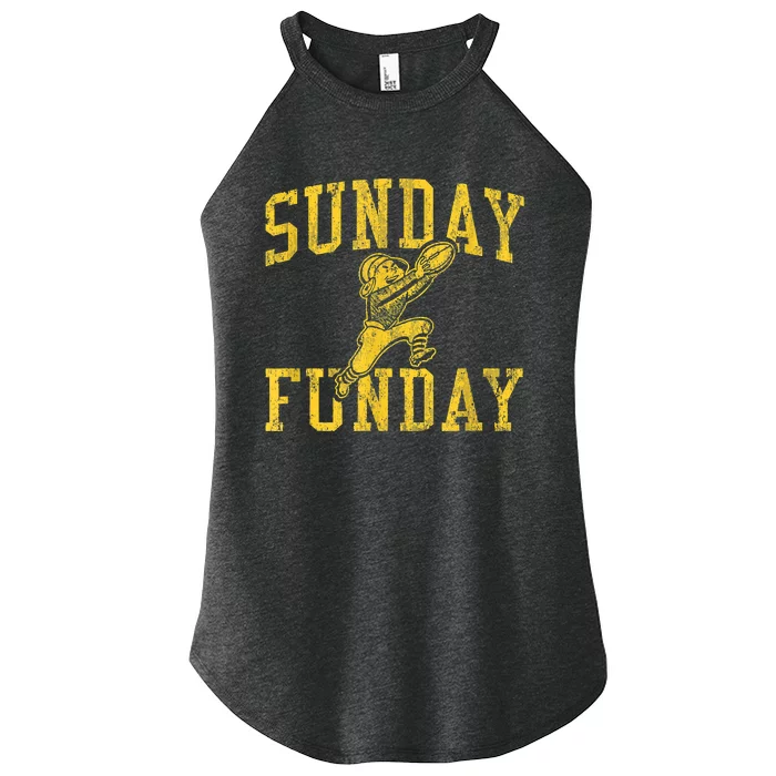 Vintage Minnesota Sunday Funday Football Retro Women’s Perfect Tri Rocker Tank