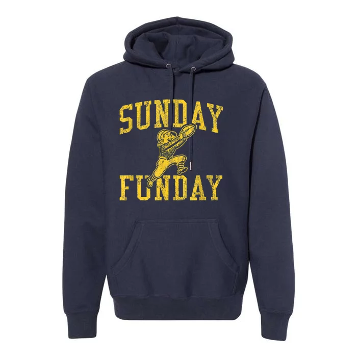 Vintage Minnesota Sunday Funday Football Retro Premium Hoodie