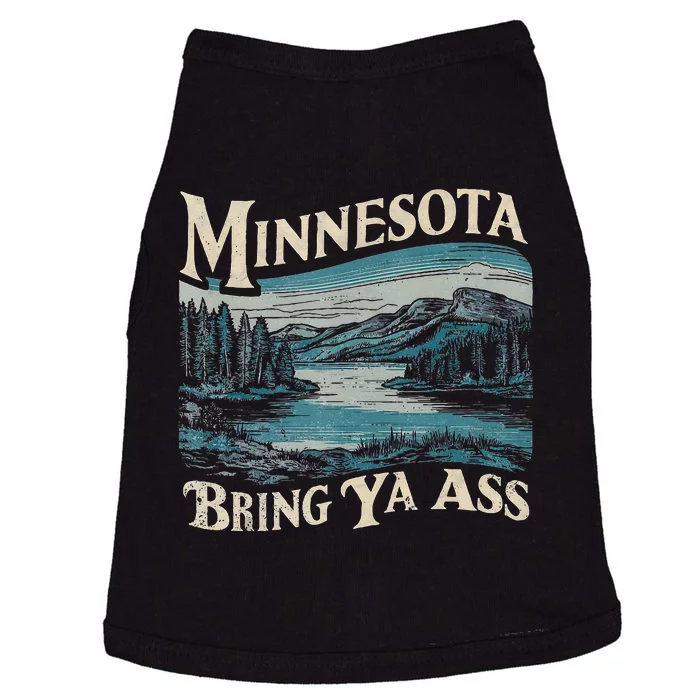 Vintage Minnesota Souvenir Travel Humor Bring Ya Ass Doggie Tank