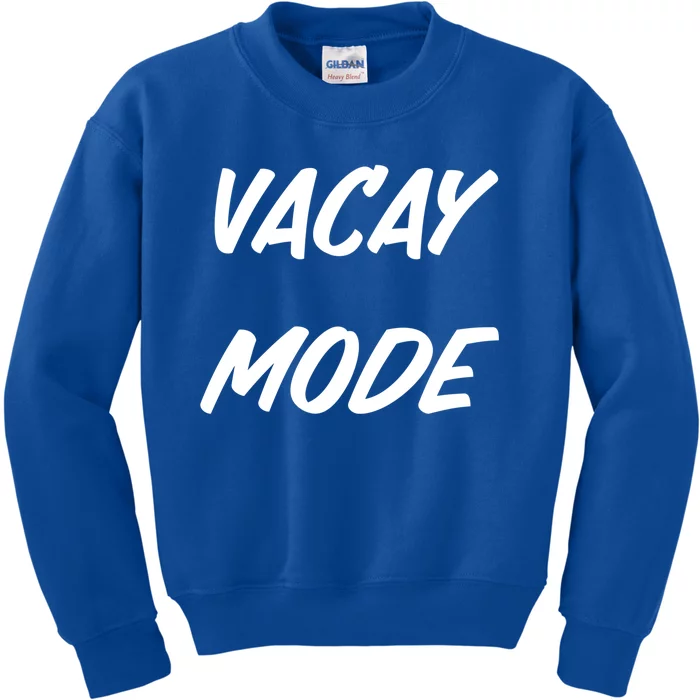 Vacation Mode Summer Beach Vacay Trip Vibes Gift Kids Sweatshirt