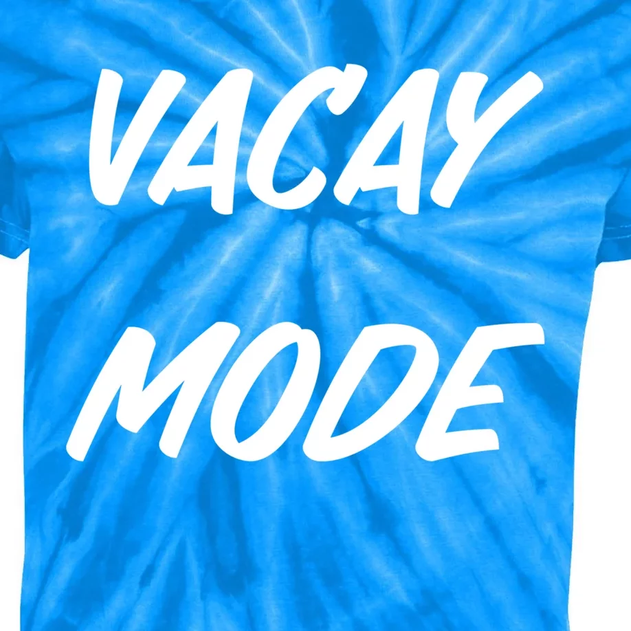 Vacation Mode Summer Beach Vacay Trip Vibes Gift Kids Tie-Dye T-Shirt