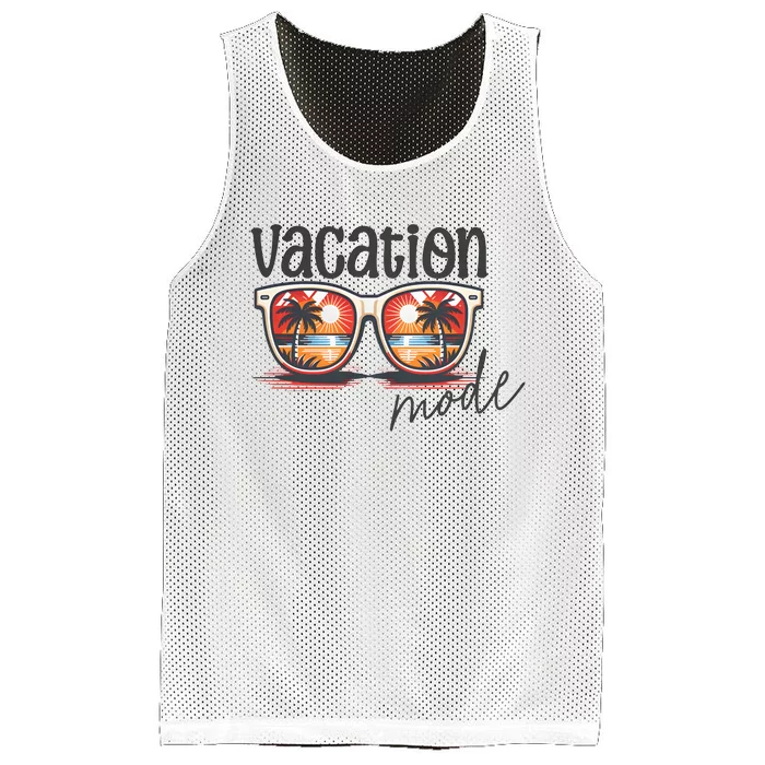 Vacation Mode Sunglass Summer Vibes Mesh Reversible Basketball Jersey Tank