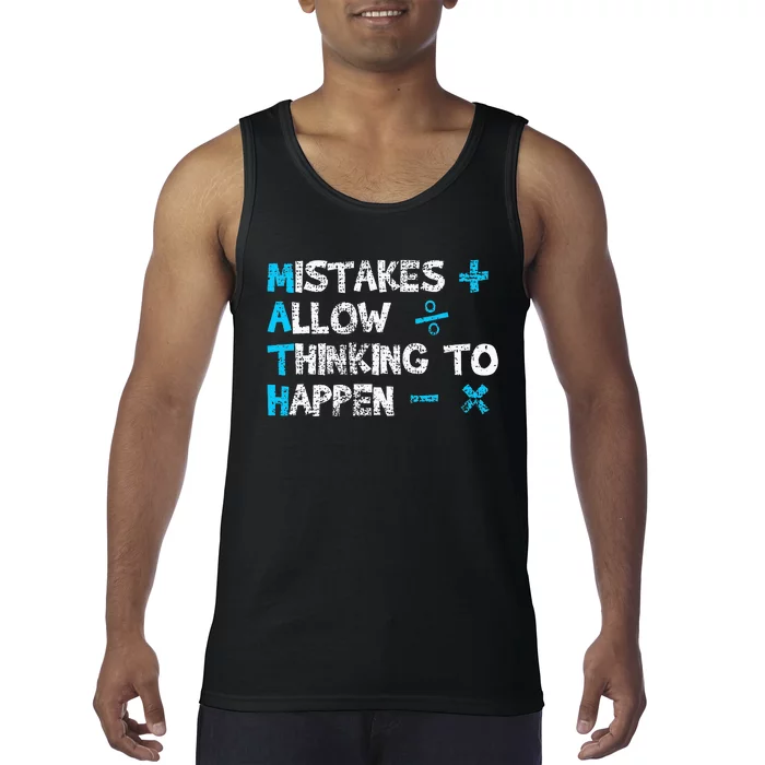 Vintage Math Teacher Funny Saying Gift Tank Top