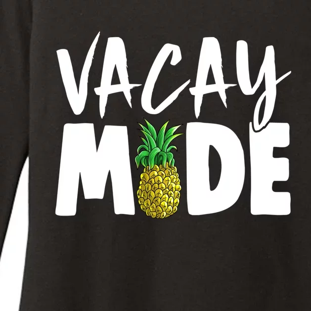 Vacay Mode Tropical Summer Vibes Fruit Gift Womens CVC Long Sleeve Shirt