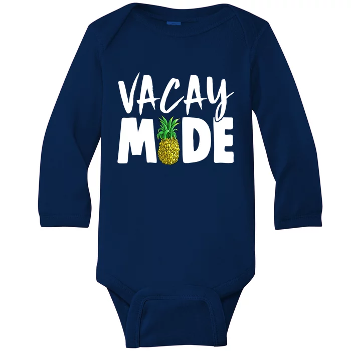 Vacay Mode Tropical Summer Vibes Fruit Gift Baby Long Sleeve Bodysuit