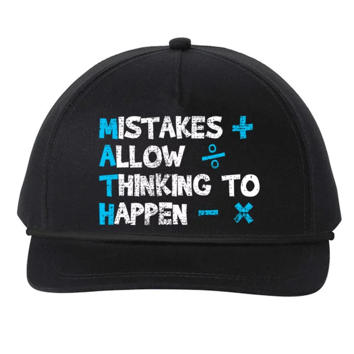 Vintage Math Teacher Funny Saying Gift Snapback Five-Panel Rope Hat