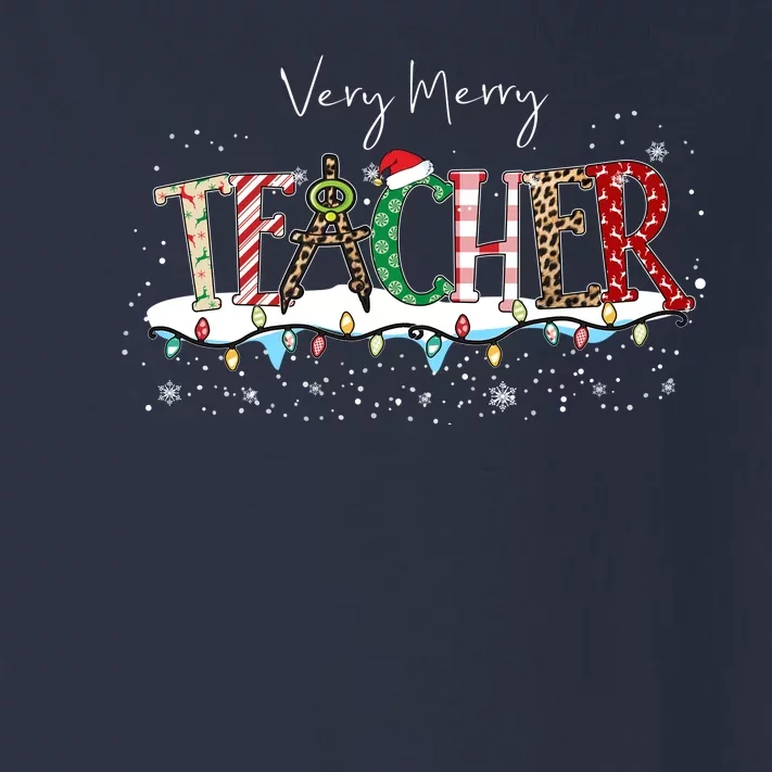 Very Merry Teacher Holiday Christmas Toddler Long Sleeve Shirt