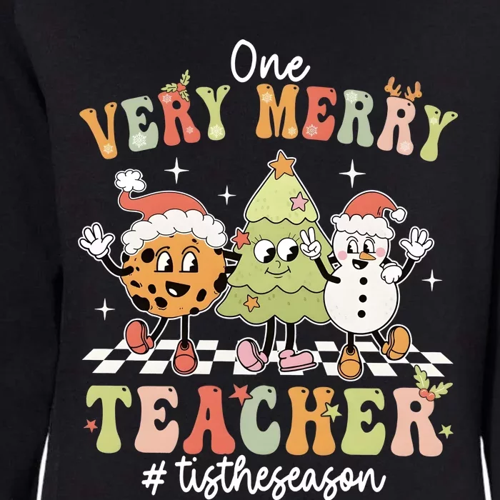 Very Merry Teacher Tis The Season Christmas Holiday Season Womens California Wash Sweatshirt