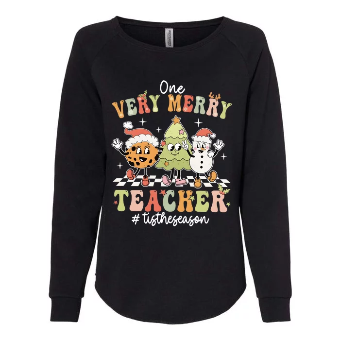 Very Merry Teacher Tis The Season Christmas Holiday Season Womens California Wash Sweatshirt