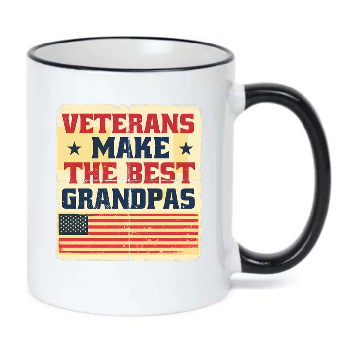 Veterans Make The Best Grandpas USA Black Color Changing Mug