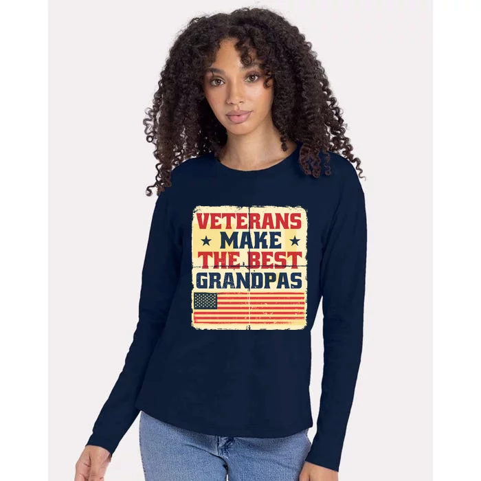 Veterans Make The Best Grandpas USA Womens Cotton Relaxed Long Sleeve T-Shirt