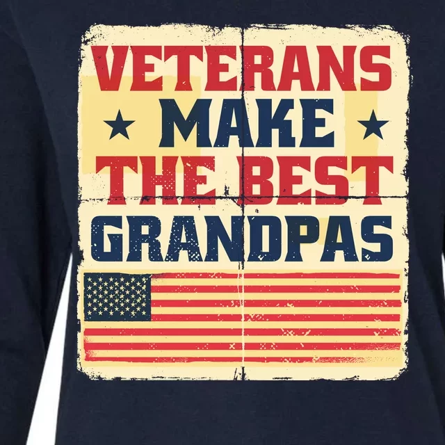 Veterans Make The Best Grandpas USA Womens Cotton Relaxed Long Sleeve T-Shirt