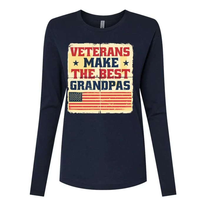 Veterans Make The Best Grandpas USA Womens Cotton Relaxed Long Sleeve T-Shirt