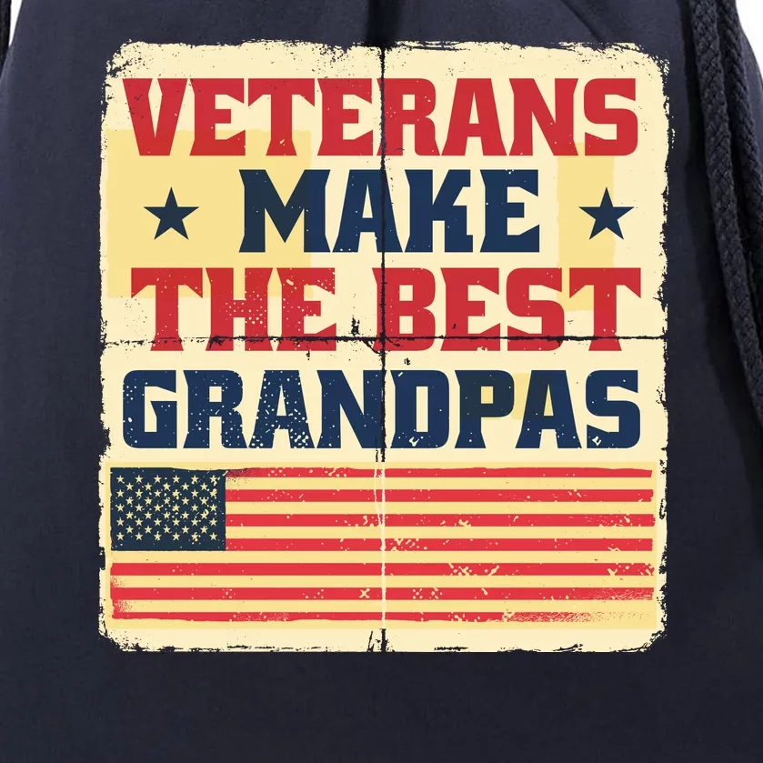 Veterans Make The Best Grandpas USA Drawstring Bag