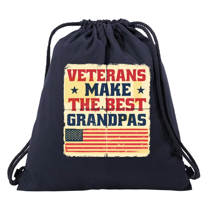 Veterans Make The Best Grandpas USA Drawstring Bag