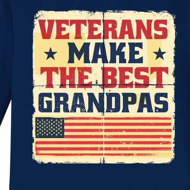 Veterans Make The Best Grandpas USA Baby Long Sleeve Bodysuit