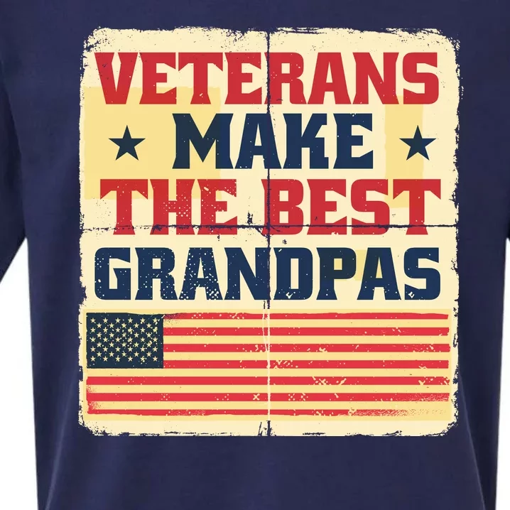 Veterans Make The Best Grandpas USA Sueded Cloud Jersey T-Shirt