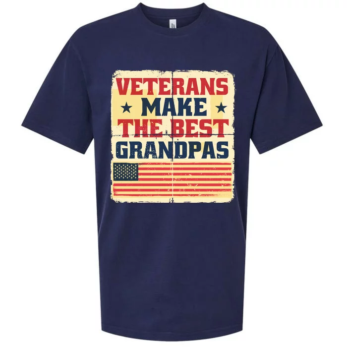 Veterans Make The Best Grandpas USA Sueded Cloud Jersey T-Shirt