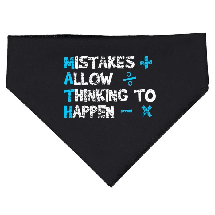 Vintage Math Teacher Funny Saying Gift USA-Made Doggie Bandana