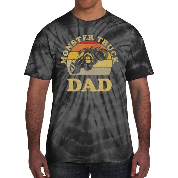 Vintage Monster Truck Gift For Dad Tie-Dye T-Shirt