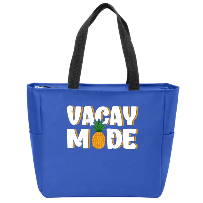 Vacation Mode Tropical Vacation Vacay Mode Beach Vacation Cute Gift Zip Tote Bag