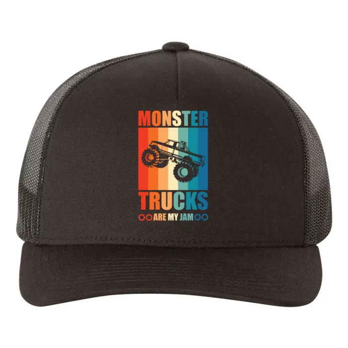 Vintage Monster Truck Are My Jam Retro Sunset Cool Engines Yupoong Adult 5-Panel Trucker Hat