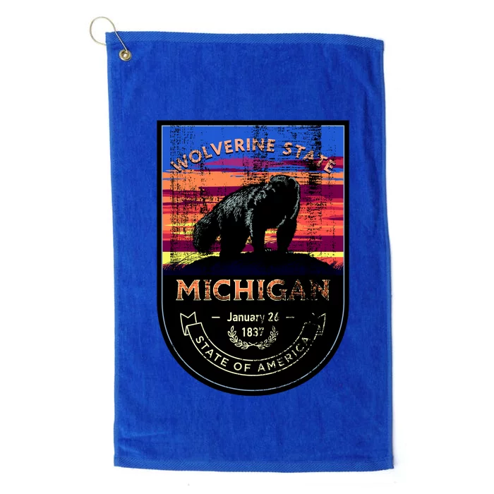 Vintage Michigan The Wolverine State Platinum Collection Golf Towel