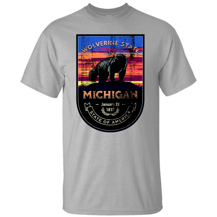 Vintage Michigan The Wolverine State Tall T-Shirt