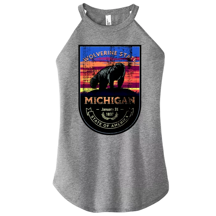 Vintage Michigan The Wolverine State Women’s Perfect Tri Rocker Tank