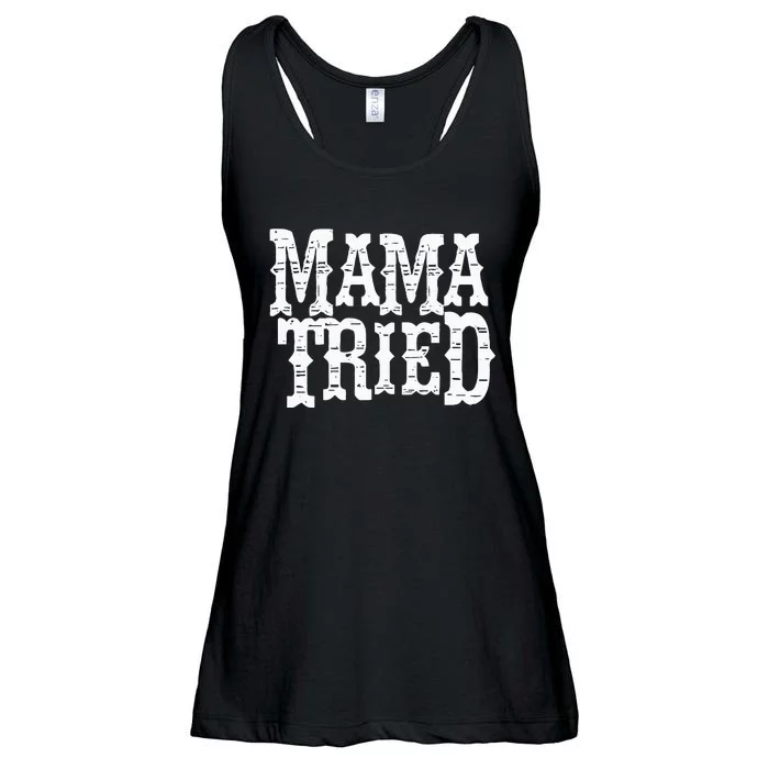 VINTAGE Mama Tried Country Outlaw Music Ladies Essential Flowy Tank