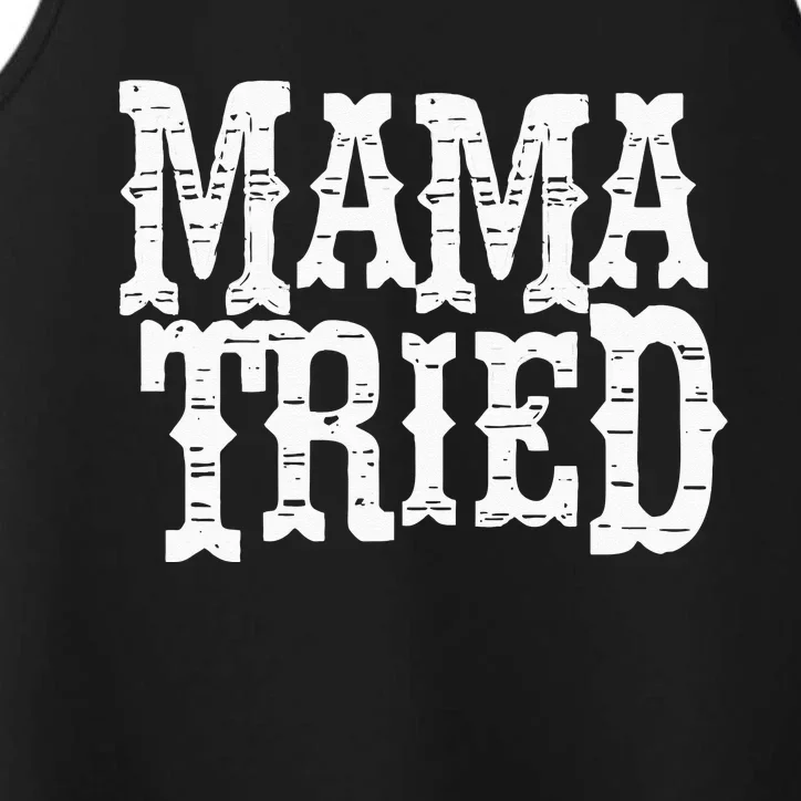 VINTAGE Mama Tried Country Outlaw Music Performance Tank