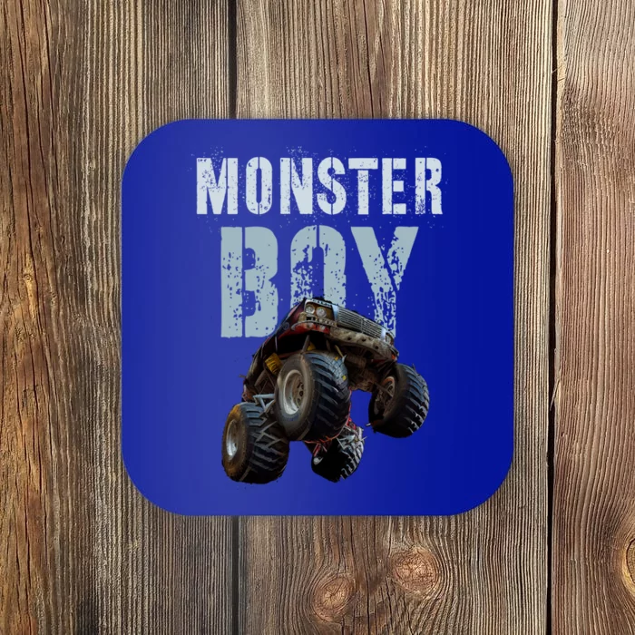 Vintage Monster Truck Family Mom Dad Son Squad Gift Coaster