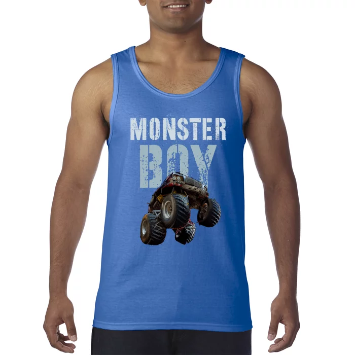 Vintage Monster Truck Family Mom Dad Son Squad Gift Tank Top