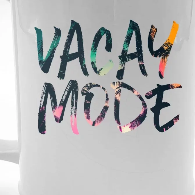 Vacay Mode Tropical Graphic Text Design Gift Front & Back Beer Stein