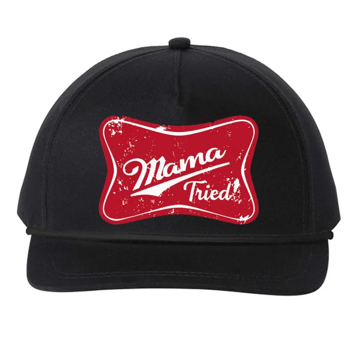 Vintage Mama Tried Retro Country Outlaw Music Western Snapback Five-Panel Rope Hat