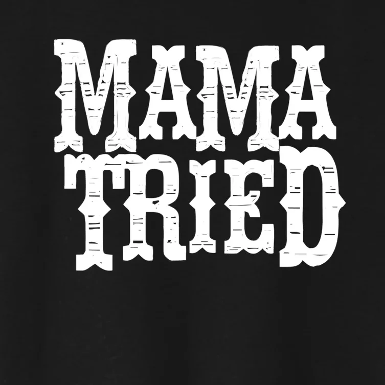 VINTAGE Mama Tried Country Outlaw Music TShirts Women's Crop Top Tee