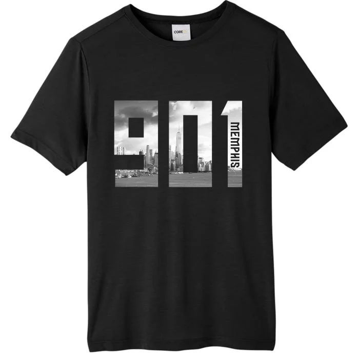 Vintage Memphis Tennessee 901 Area Code Skyline ChromaSoft Performance T-Shirt