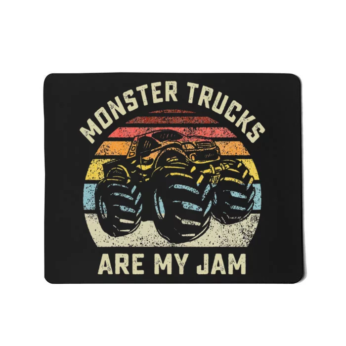 Vintage Monster Truck Retro Style Monster Trucks Are My Jam Mousepad