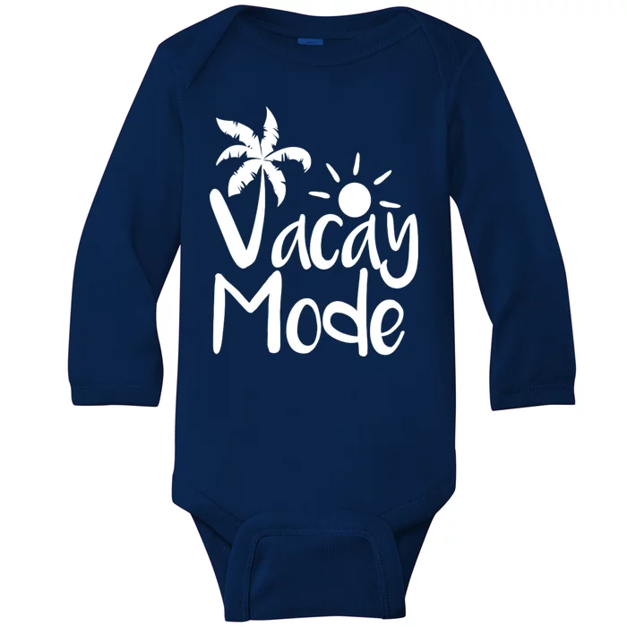 Vacay Mode Tropical Vacation Baby Long Sleeve Bodysuit