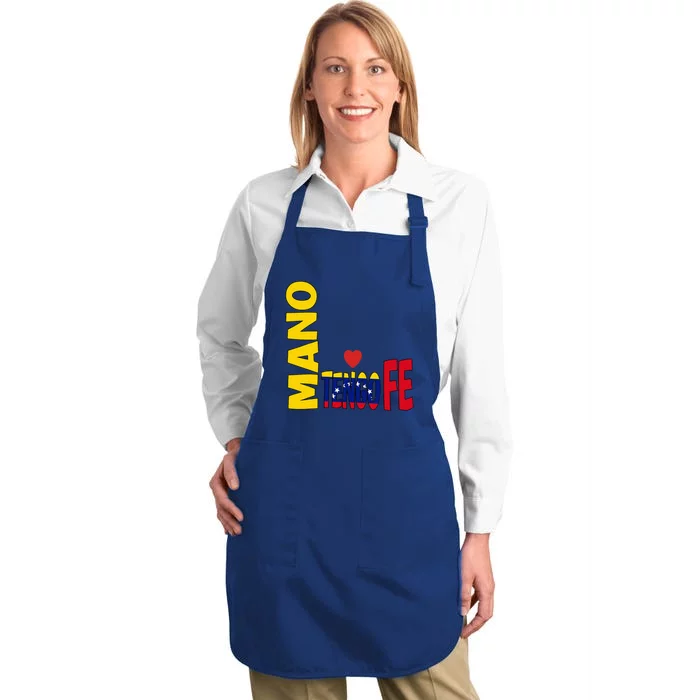 Venezuela Mano Tengo Fe Vinotinto Full-Length Apron With Pocket