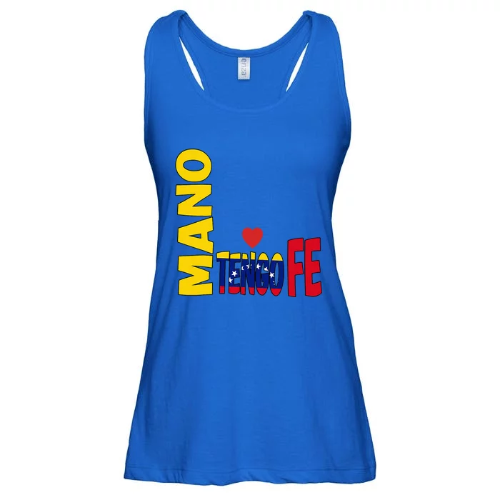 Venezuela Mano Tengo Fe Vinotinto Ladies Essential Flowy Tank