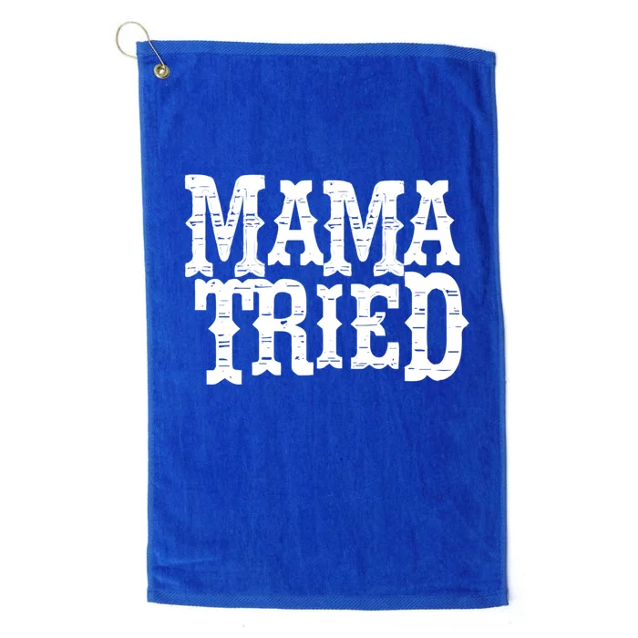 Vintage Mama Tried Country Outlaw Music Gift Platinum Collection Golf Towel