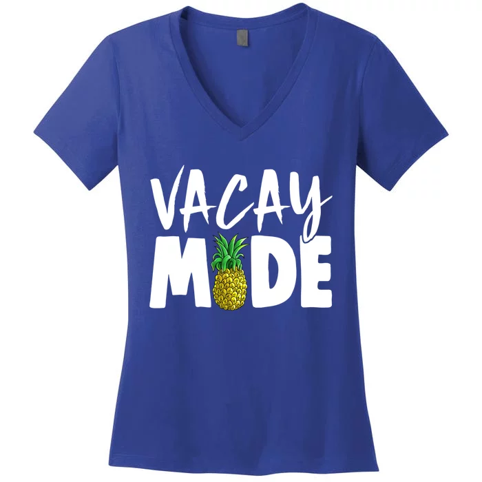 Vacay Mode Tropical Summer Vibes Fruit Gift Women's V-Neck T-Shirt