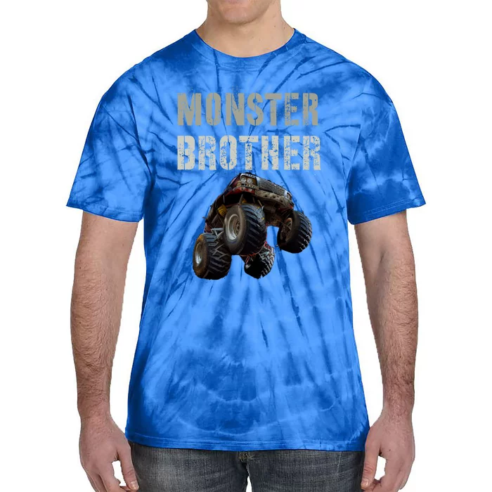 Vintage Monster Truck Brother Family Bro Bruh Mom Dad Team Cute Gift Tie-Dye T-Shirt