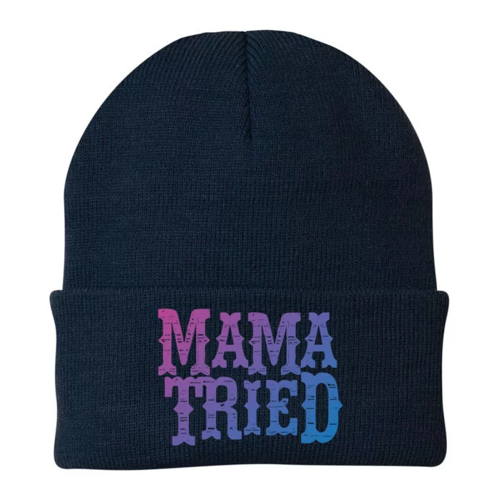 Vintage Mama Tried Country Outlaw Music Gift Knit Cap Winter Beanie