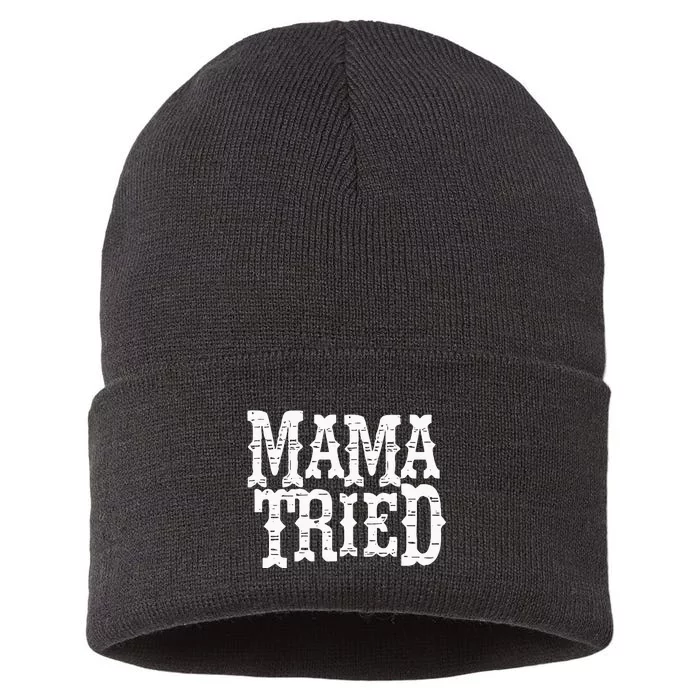 VINTAGE Mama Tried Country Outlaw Music Sustainable Knit Beanie